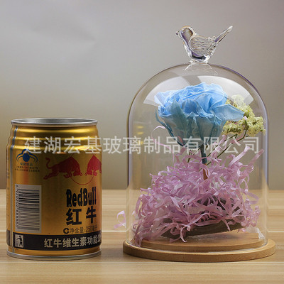 透明永生花玻璃罩保鲜花罩子创意家居装饰品微景观防尘罩厂家直供|ms
