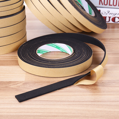 Strength Single Foam Paper tape Shockproof sealing strip black EVA sponge Tape roll waterproof