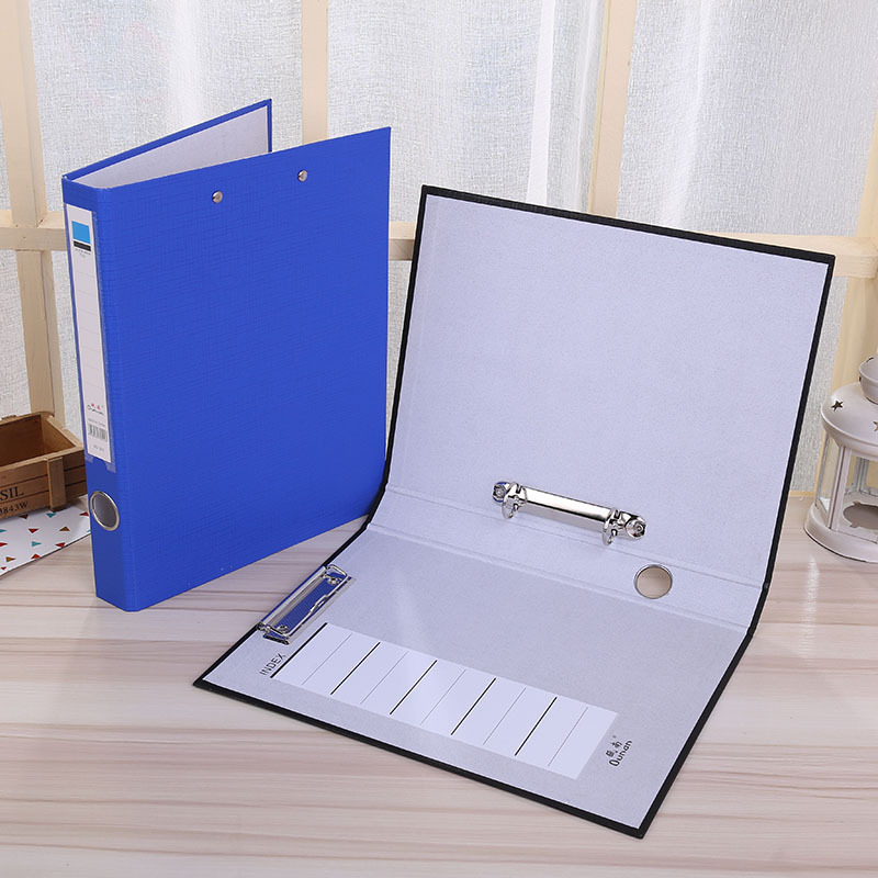 东启文具 A4文件夹 PVC腹膜纸板夹 两孔夹 单夹资料夹/活页夹501