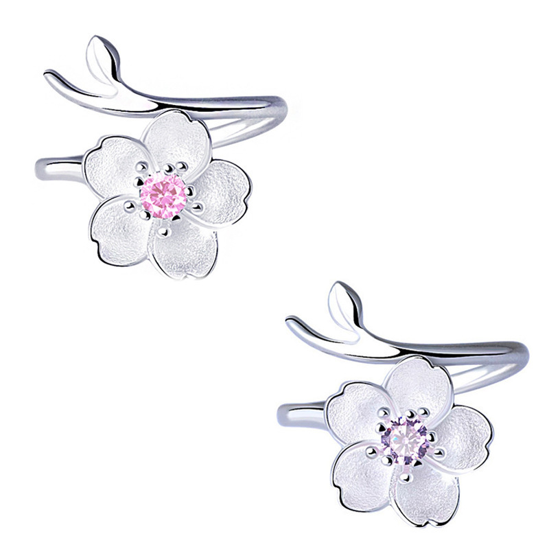 Pendientes De Plata Esterlina S925 Pendientes De Flor De Cerezo display picture 20