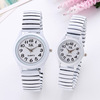Elastic watch, retro quartz watches, precise steel belt for elderly, on elastic band, for middle age