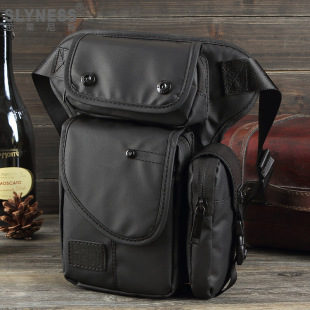 Cross-border Men's Chest Bag Large Capacity Waterproof Nylon Waist Bag European and American Black Casual Crossbody Bag