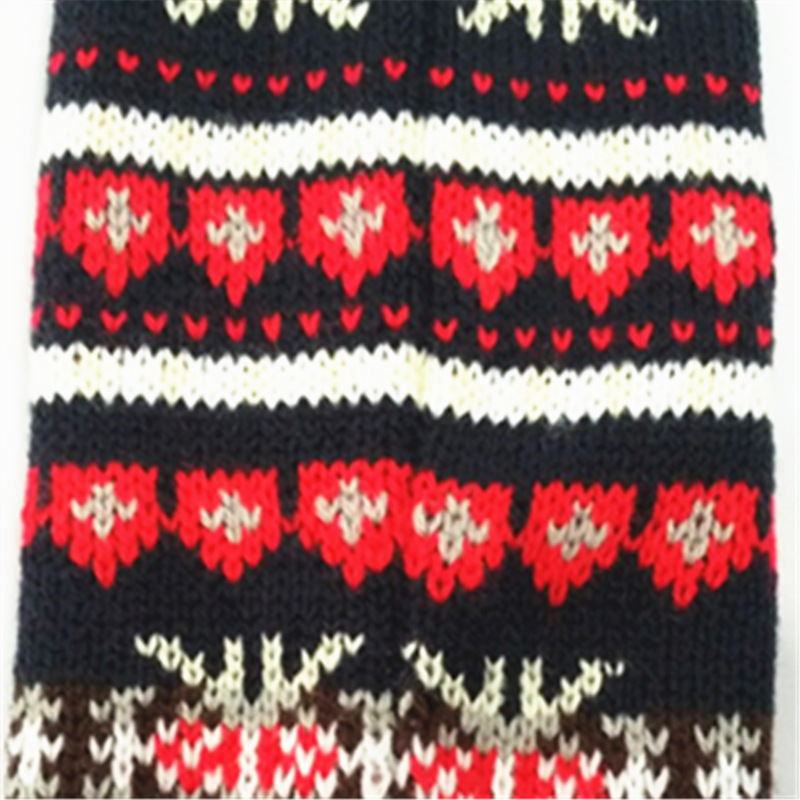 Nueva lana pequeña bufanda de juguete Jacquard bufanda tejida decorativa bufanda de lana de Navidad Día Fuente cabeza fabricante