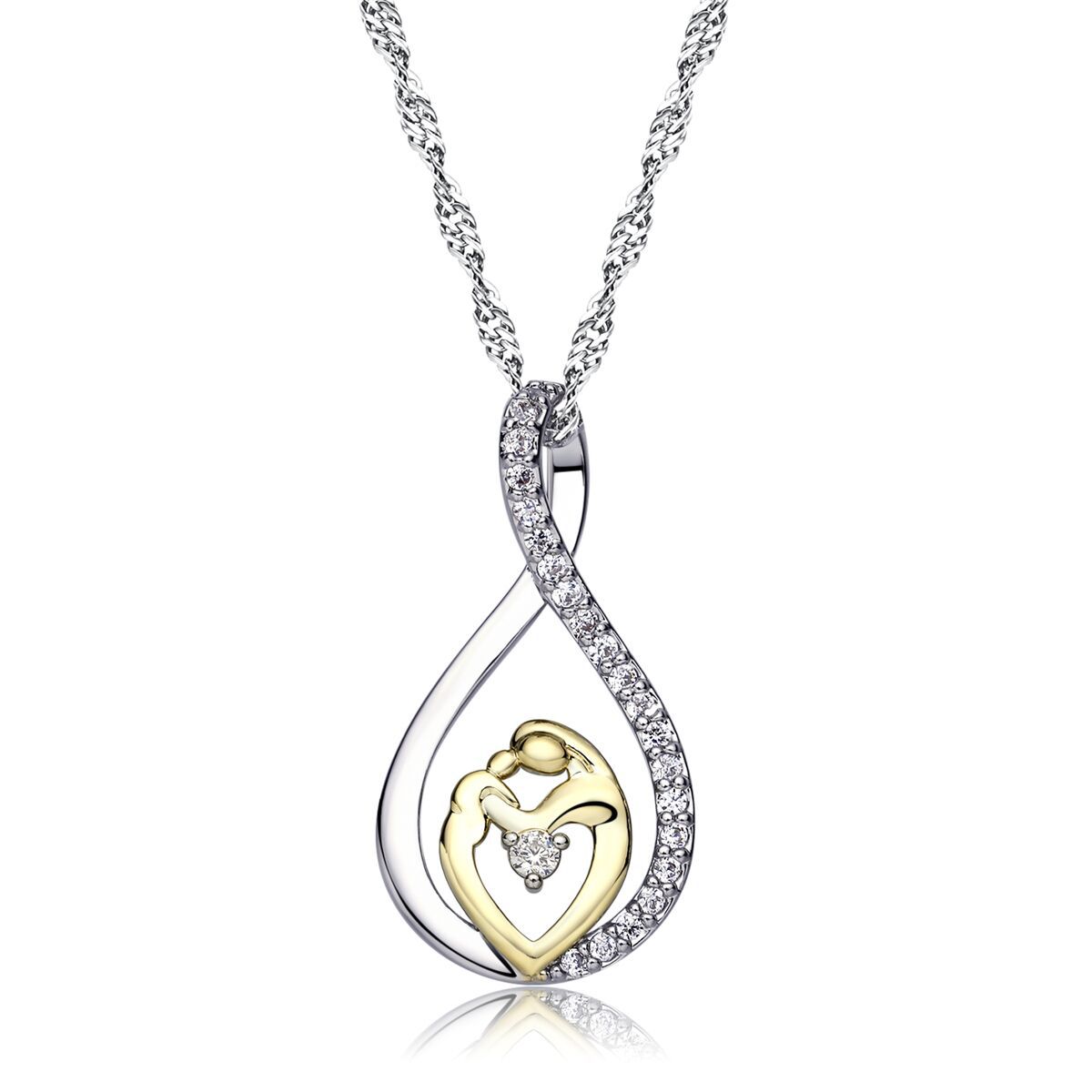 Mother Day Jewelry Silver Necklace Wholesale display picture 1