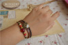 Leather bracelet for beloved, Korean style, flowered, Aliexpress, European style