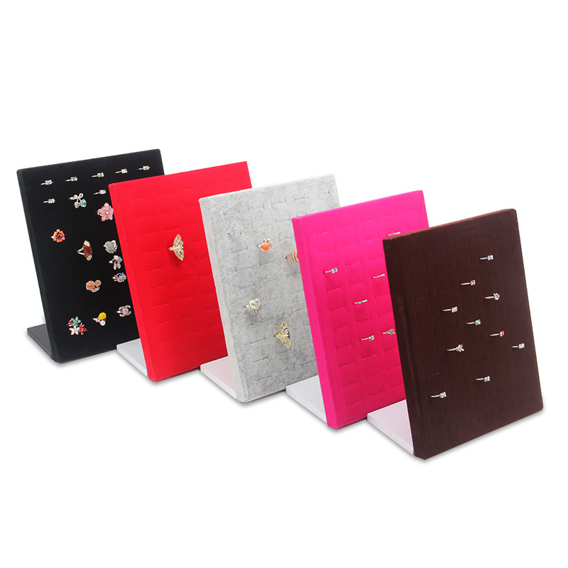 Simple Style L Shape Flannel Jewelry Rack display picture 1