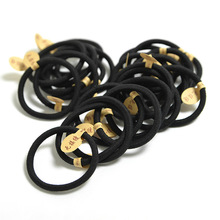 廠家直銷 純色黑色基礎橡皮筋發繩頭繩發飾2元地攤義烏小飾品批發