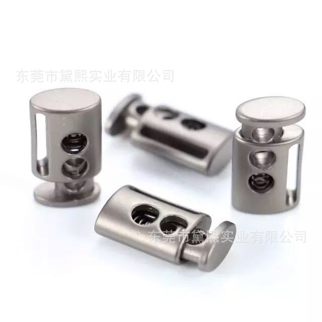 锌合金属弹簧纽扣钟羽绒服吊钟绳扣子卡绳止绳扣配件调节扣金属