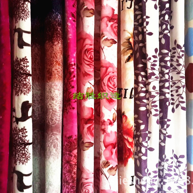 批发超柔法莱绒面料 双面印花法兰绒毯 空调毯