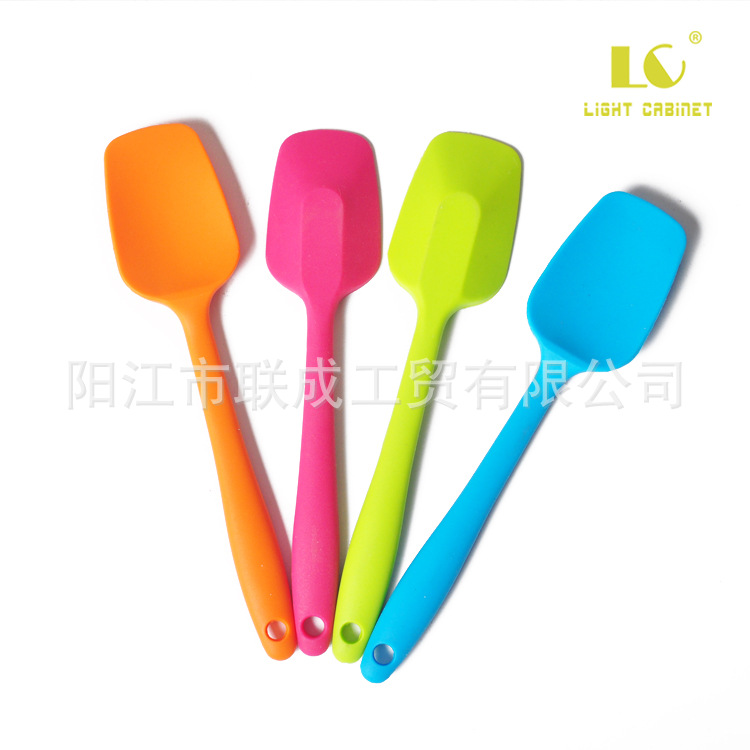 厂家直销 硅胶一体小号铲刮 牛油刮勺刮铲 搅拌牛油刮|ms