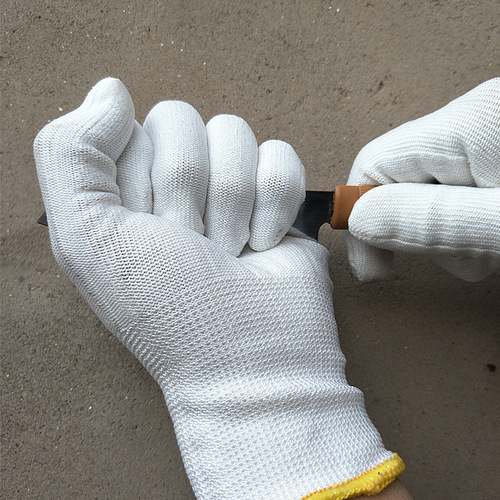 防切割手套5级钢丝HPPE针织加厚手套耐磨屠宰防护手套专业防护