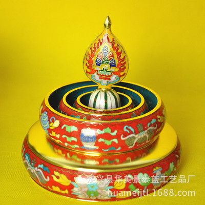 Cloisonne 18cm On-the-spot medium , please Polish Manza Pure handwork Buddha Filigree Enamel factory Direct selling