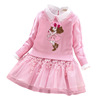 Autumn spring children's set, cotton sweater, dress for princess, children's clothing