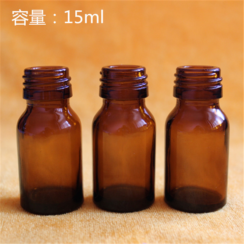 厂价供应15ML棕色口服液玻璃瓶棕色糖浆瓶可配盖子现货