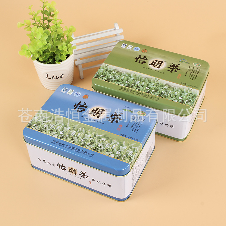 厂家 方形高档茶叶罐 双层盖茶叶铁盒铁观音普洱毛尖精品茶叶铁罐