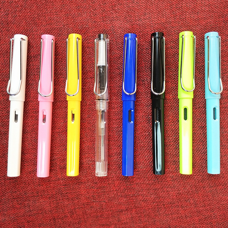 厂家直销9色多彩学生钢笔批发 商务书法练字礼品钢笔刻字定制套装