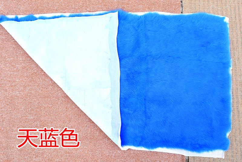 彩色家兔毛褥子