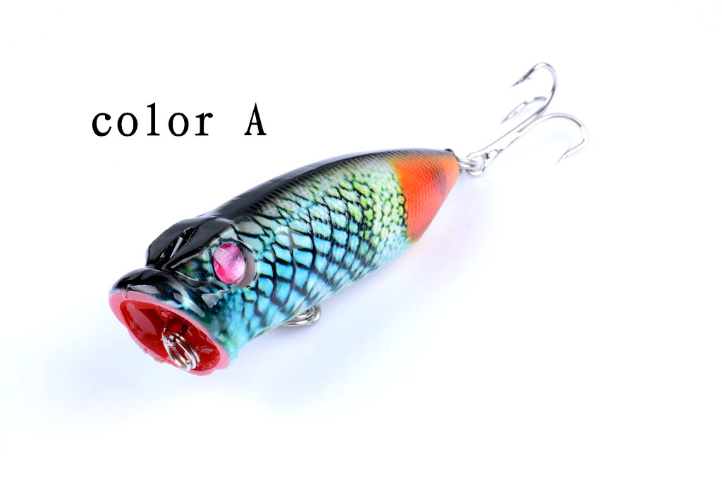 Small Popper Fishing Lures 40mm 2.3g Hard Plastic Baits Fresh Water Bass Swimbait Tackle Gear