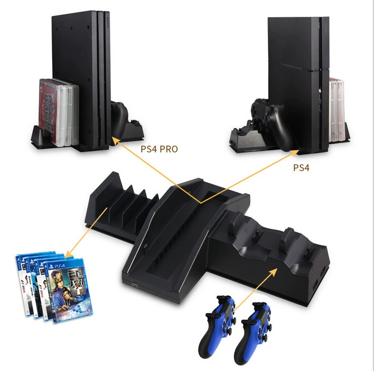 PS4 PRO xử lý bộ sạc kép máy chủ giữ mát đĩa cơ sở bộ sạc thẳng đứng TP4-837 - PS kết hợp