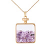 Crystal, photo frame, pendant, necklace handmade, organic chain, square perfume, accessory, new collection