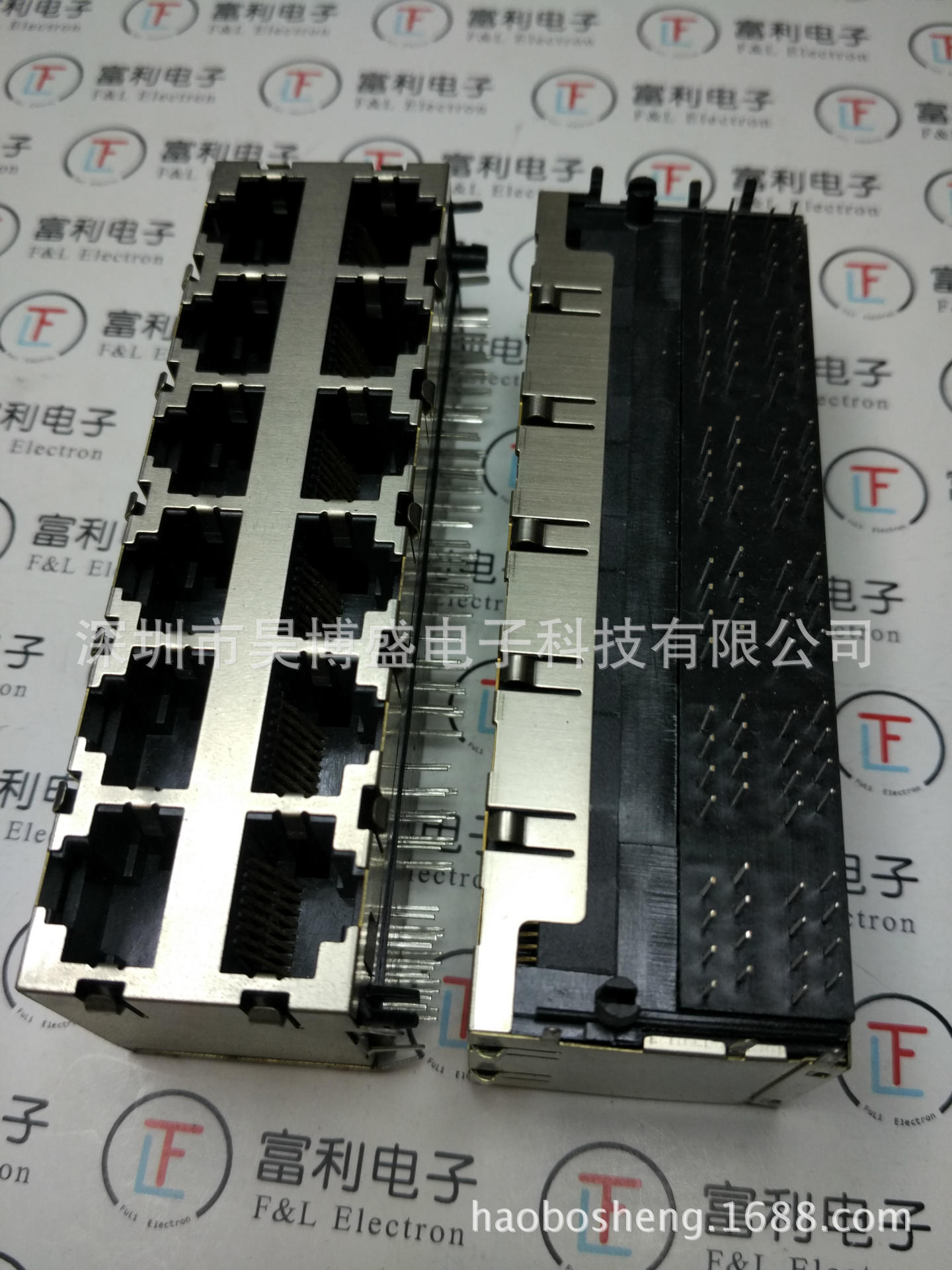 TECH连接器 600280081201  8P 2*6 RJ45 不带灯 带弹片 20/盒