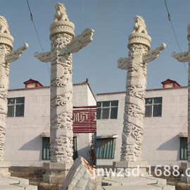 墓园石材柱子加工厂 公墓石雕十二生肖报价 家庭墓地石制品图片