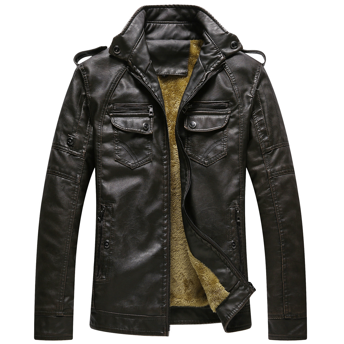 Veste en cuir homme - Ref 3443659 Image 5