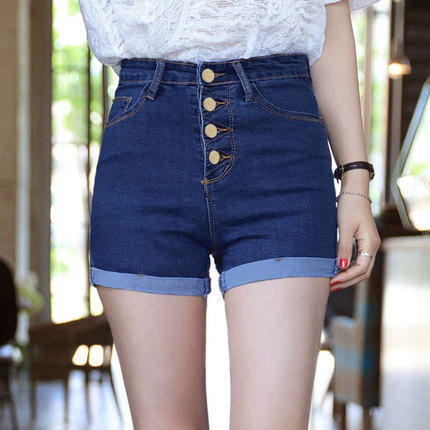2024 new high-waisted denim shorts for women in spring slimming ripped super shorts for students Korean version versatile loose hot pants