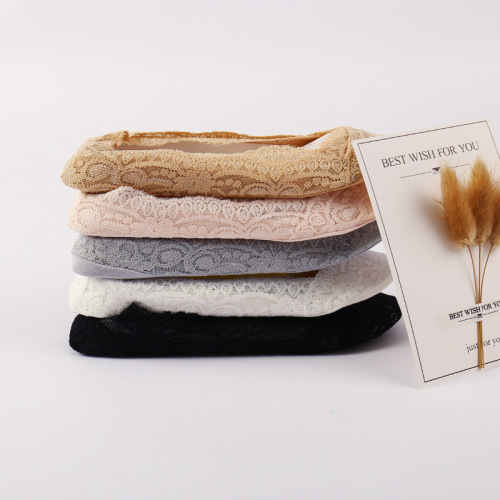 Boat Socks Women's Summer Lace Socks Invisible Sock Covers Cotton Sole Silicone Anti-off Shallow Mouth Women's Socks Manufacturer Wholesale