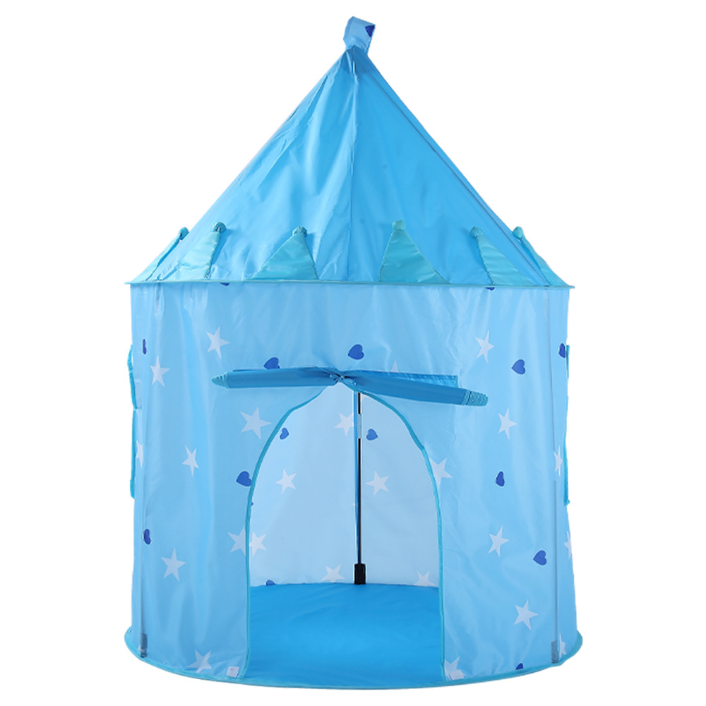 【现货】儿童帐篷星星蓝色玩具游戏屋蒙古包室内小孩卡通公主蚊帐