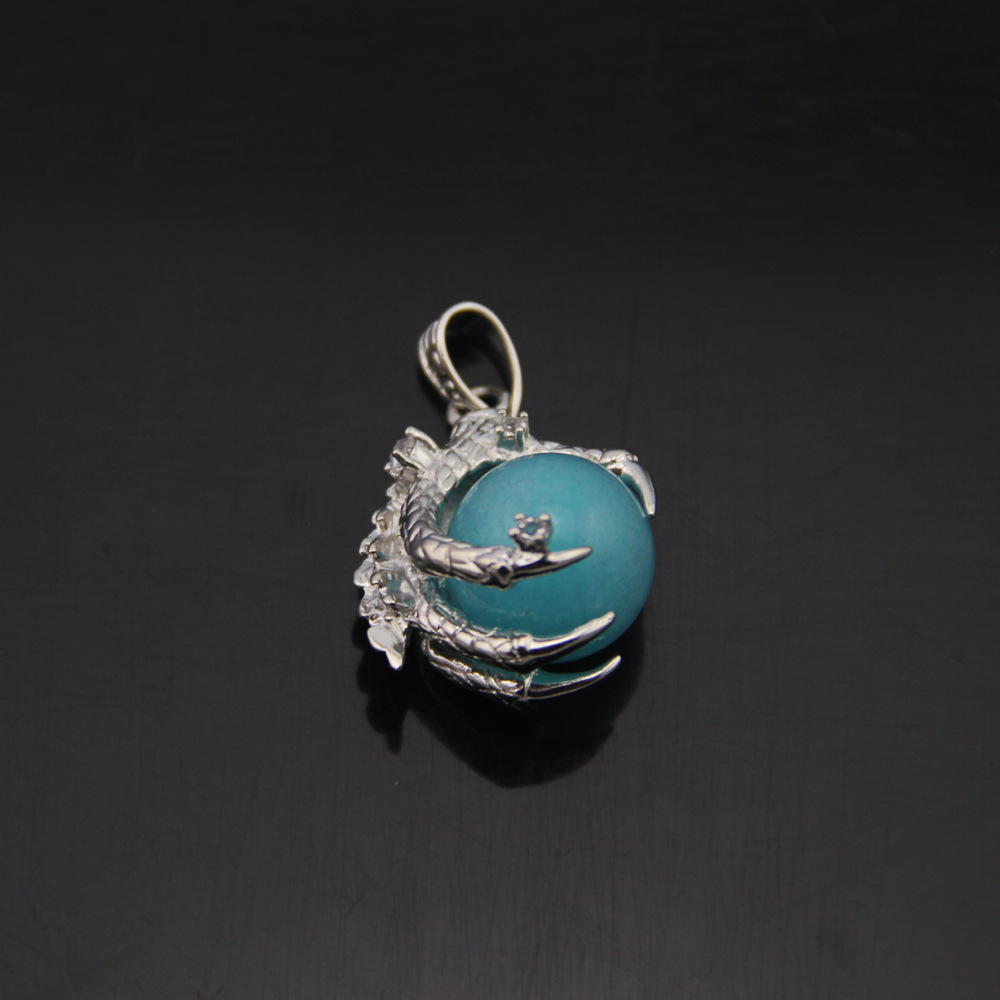 1 Piece Hip-Hop Dragon Claw Alloy natural stone Unisex Necklace