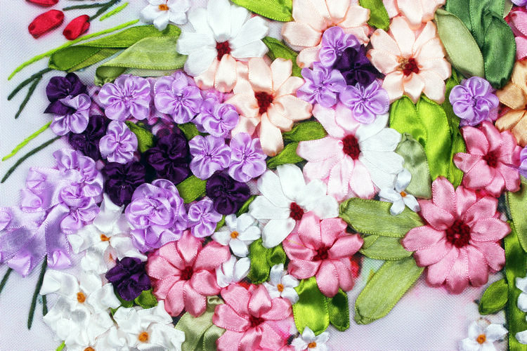 Oujin nianhua Bordado de La Cinta Directa de Fábrica de impresión en color pintura colgante Rocío flor gruesa sala de estar entrada de la sala de pintura decorativa