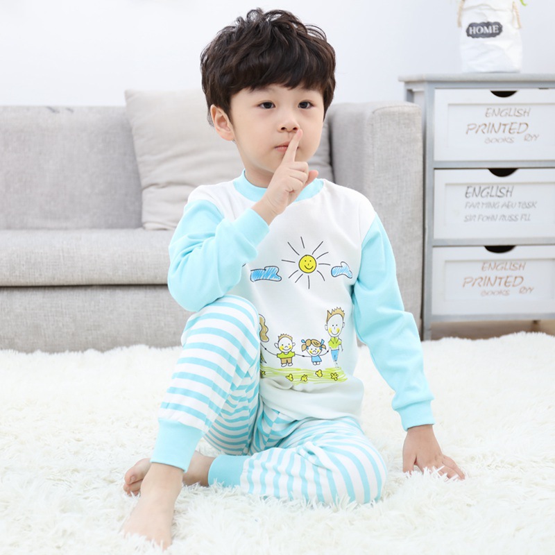 秋冬儿童纯棉内衣套装宝宝秋衣秋裤秋衣两件套一件代发外贸童装