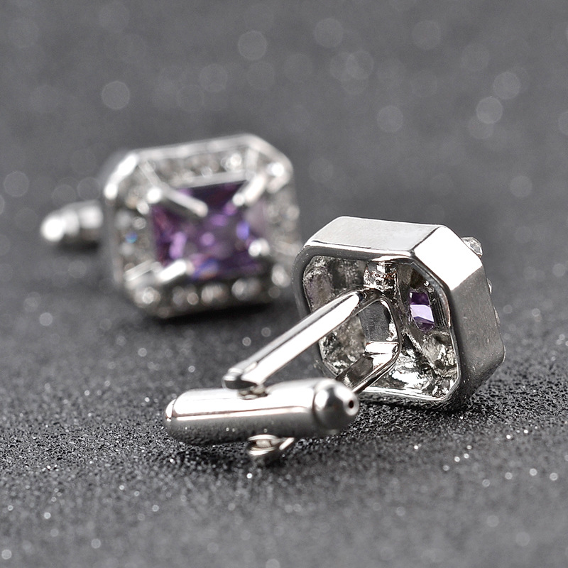 vendita calda gioielli zircone gemelli smalto camicia uomo polsino chiodo accessori personalizzati coppia gioielli_voghion.com