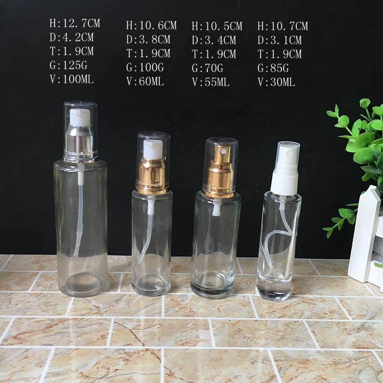 厂家供应 香水瓶  定制亚克力喷雾100 香水分装瓶  花露水玻璃瓶