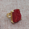 Sansui, crystal, ring with stone, European style, with gem