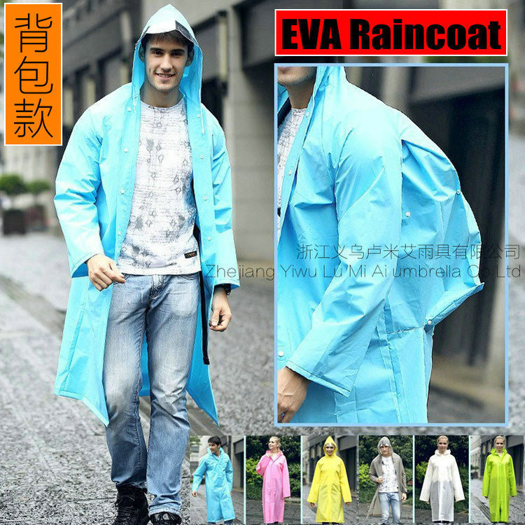 2021 new EVA backpack fashion cute personality adult outdoor poncho raincoat