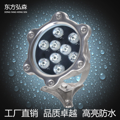 Factory direct sales led Underwater lights 12W Underwater fountain Colorful pool outdoors waterproof IP68 Fish pond lamp