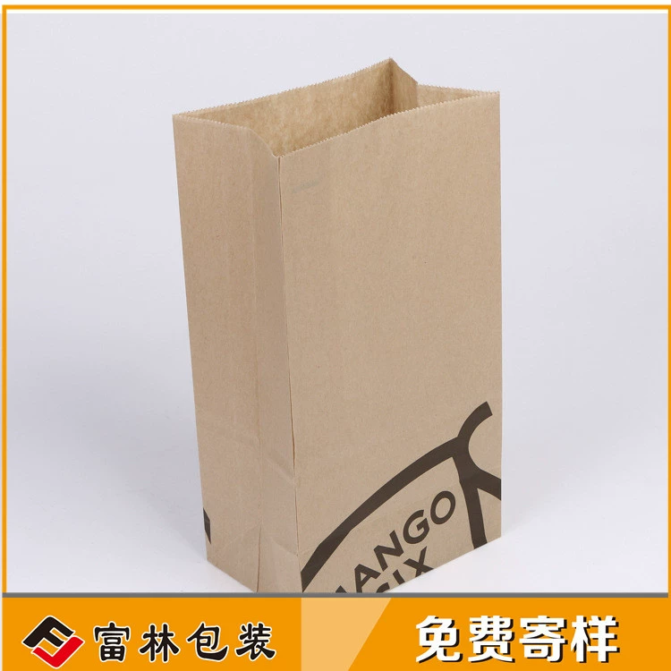 Фабрика подгоняла вынос-сумки упаковки еды дна квадрата бумажного мешка печатания цвета 60 г сумка масл-доказательства портативную упаковывая