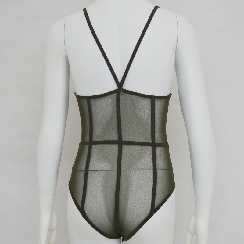 Sheer Mesh Bodysuit Side View