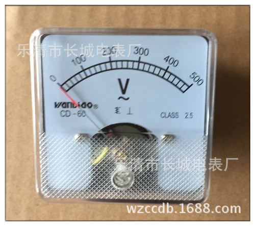 长城电表厂 CD-60 DH-60 500V 指针式电压测量仪表