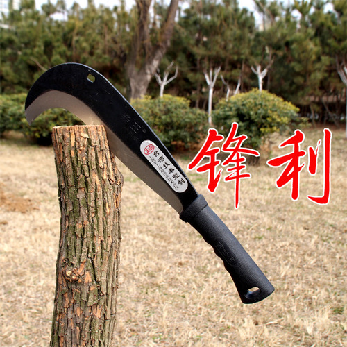 Chaiwang wooden handle manganese steel small axe, farm use cutting and chopping two-in-one knife, outdoor felling small curved knife, hook knife, sickle 