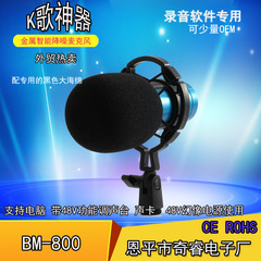 電容麥克風 BM-800網絡K歌麥克風/錄音專用//直播有線麥克