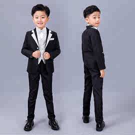 韩版儿童西装礼服男童花童礼服钢琴演出服小孩西服男套装厂家批发