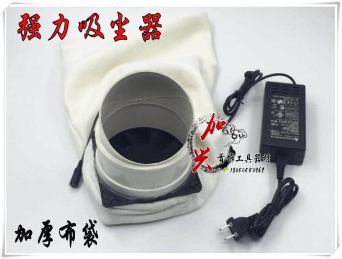 强力吸尘器雕刻金粉台式小型9叶抽风机含布袋电源 首饰工具