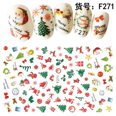 3D Ultra-Thin Adhesive Snowflake Christmas Nail Art Sticker Manufacturer Wholesale Nail Supply