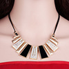 Fashionable necklace, short chain for key bag , accessory, European style, wholesale