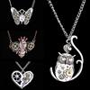 Mechanical retro necklace heart shaped with gears, European style, punk style, wholesale