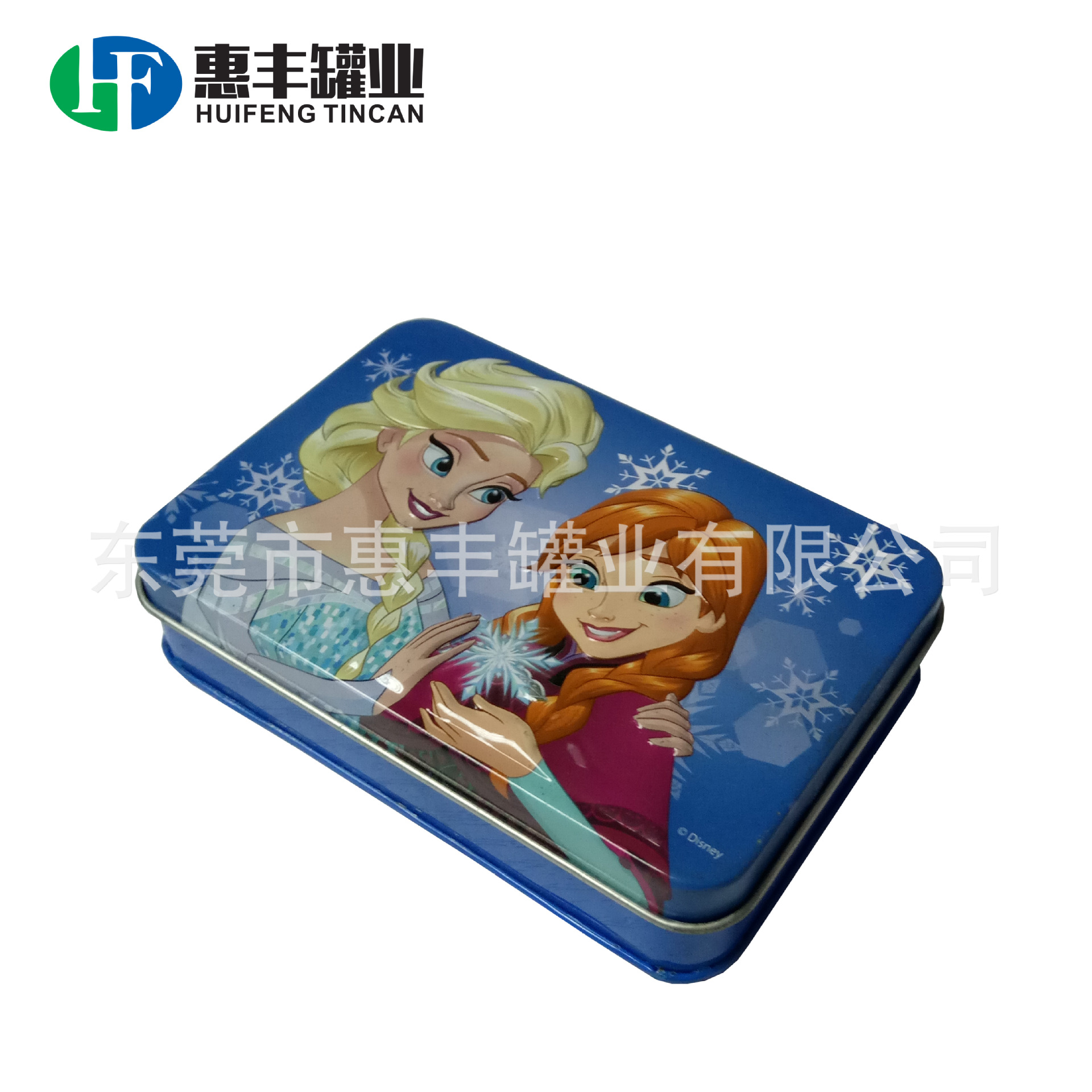 供应冰雪公主铁盒 彩妆铁盒 迪士马口铁罐长方礼品罐TIN BOX