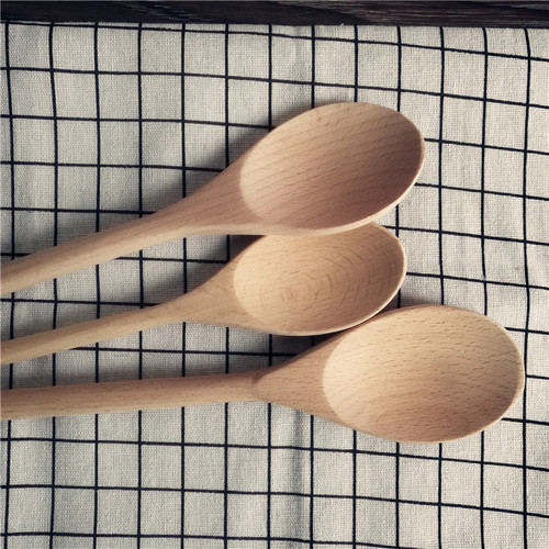 Beech wooden spoon cooking spoon soup pot milk pot cooking spoon baking spoon mixing spoon solid wood spoon